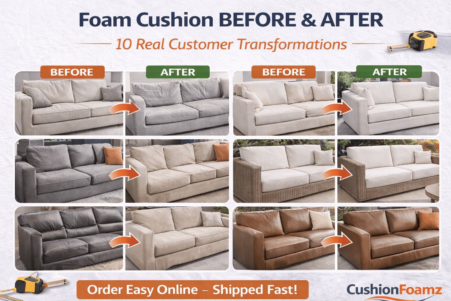 Foam Cushion Before and After: 10 Real Customer Transformations