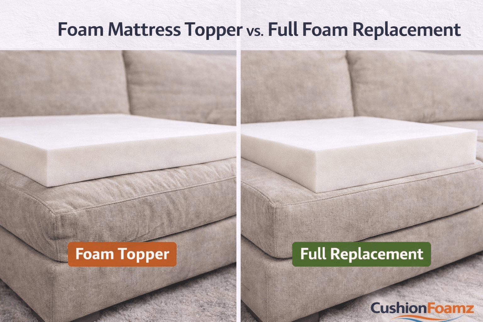 Foam Mattress Topper vs. Full Foam Replacement: Which Do You Need?