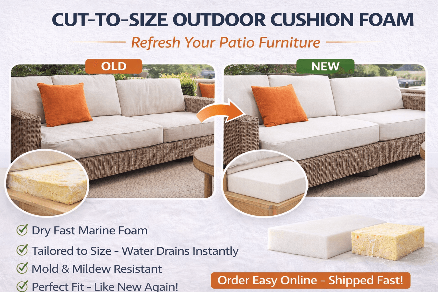 Patio Furniture Foam Replacement: Restore Your Outdoor Cushions for Spring